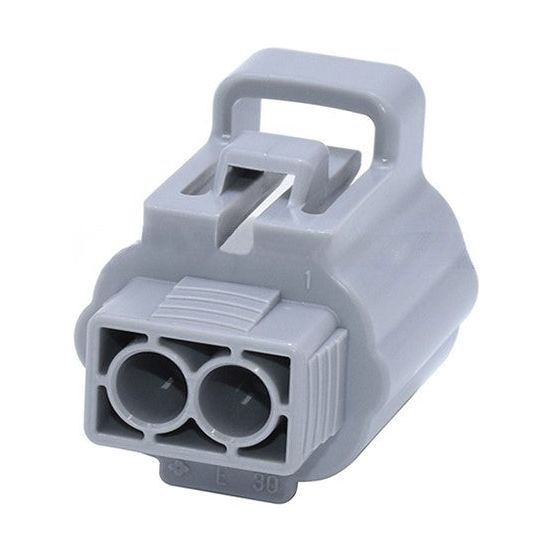 CID2020-2.3-21 Drop In for Sumitomo 6189-0100 (Toyota 90980-10843) Female Connector 2 Way, TS090 (2.3 mm), Sealed, Gray