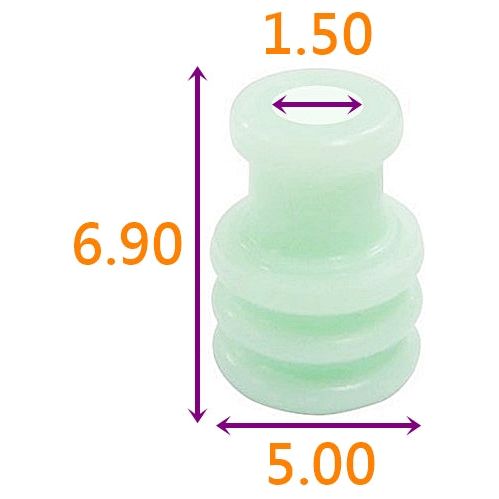 CID1549 Drop in for Yazaki 7157-3791-60, 62 Wire Seal Type Z, Light Green, 18TXL, Silicone