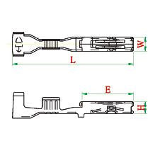 CID101-1.5-FS1 Drop In for Yazaki 7116-1305, Female Terminal, 62 Series Type Z, Sealed, 20-18 TXL, Tin Plated